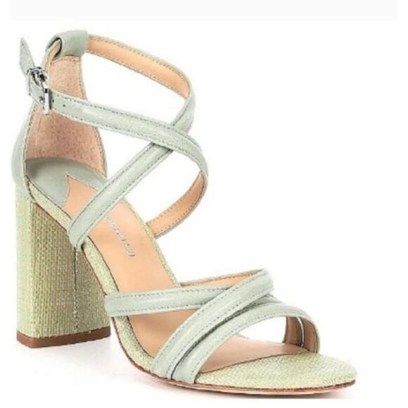 Antonio Melani Gemy Strappy Leather Sandals Mint Green Size 6M - Picture 1 of 14